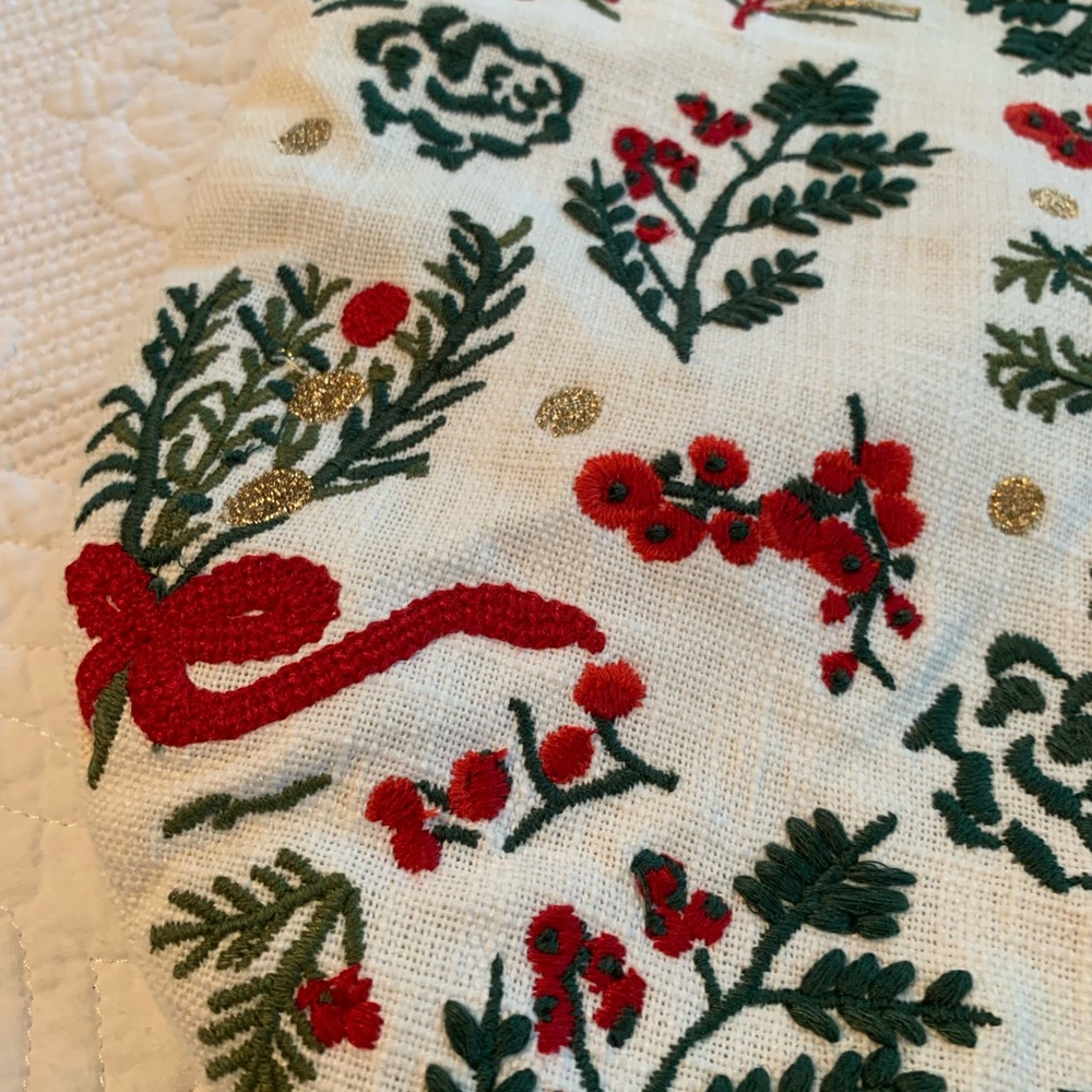 Embroidered Design Christmas Stocking - Picture 2 of 4